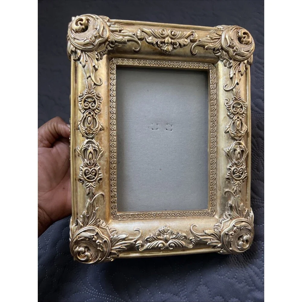Baroque 3D Ornate Gold 4 x 6” Picture Frame, Artistic, Photography,Fancy, Glam